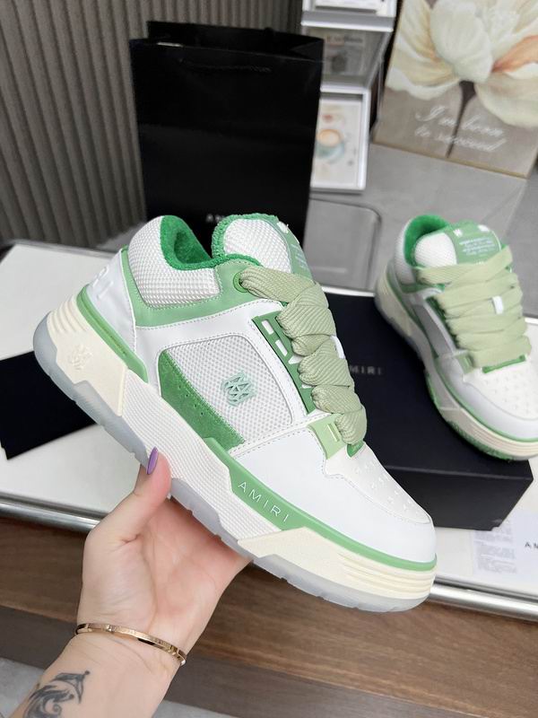 AMIRI Low-Top Sneakers | White & Sage Green