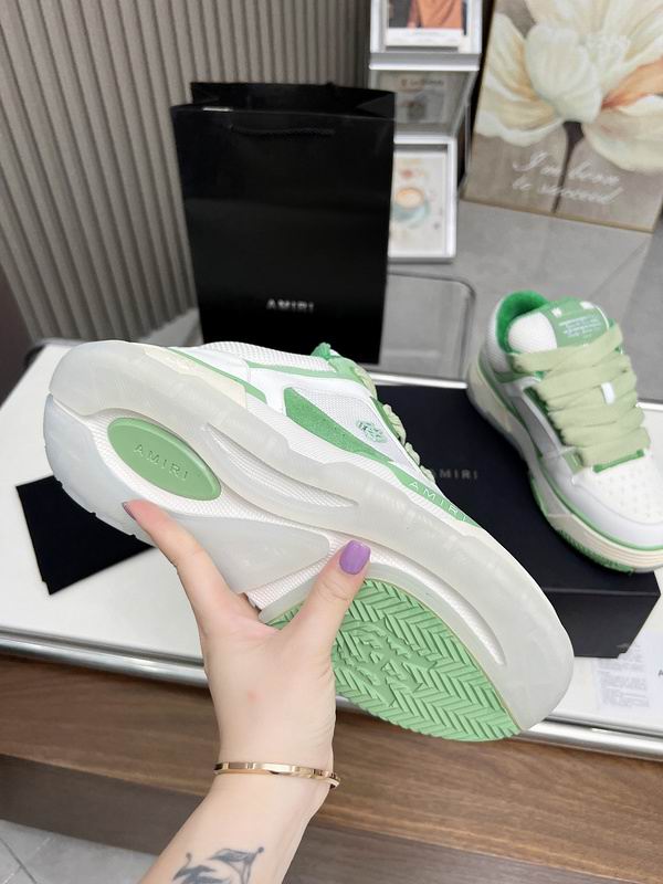 AMIRI Low-Top Sneakers | White & Sage Green