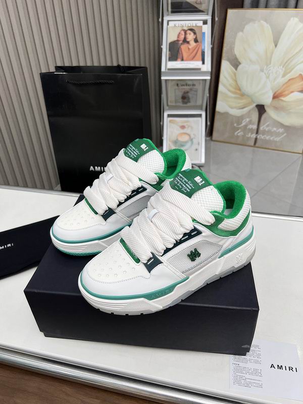 AMIRI Low-Top Sneakers | White & Emerald Green