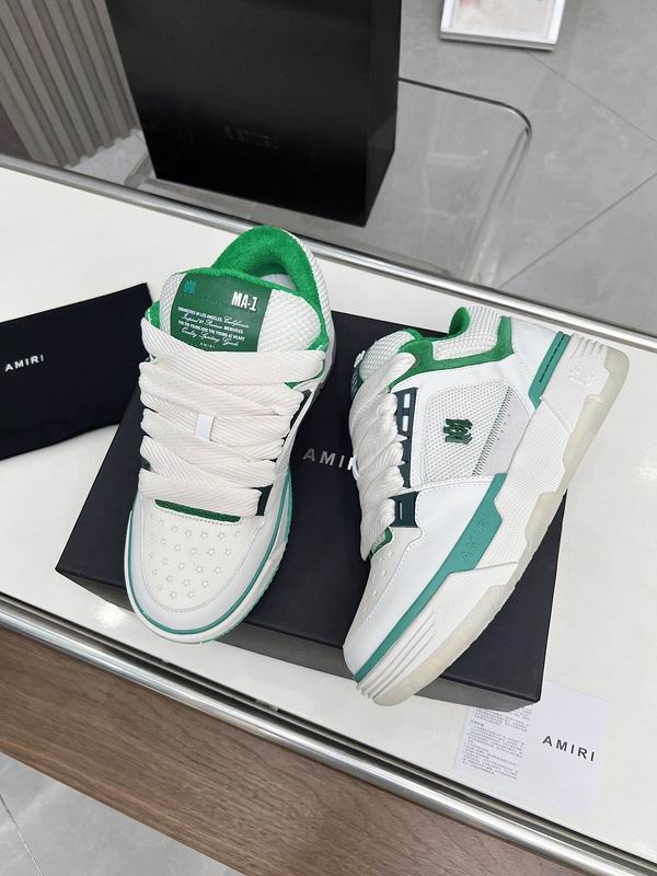AMIRI Low-Top Sneakers | White & Emerald Green