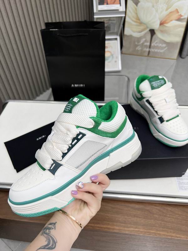 AMIRI Low-Top Sneakers | White & Emerald Green