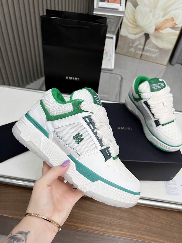AMIRI Low-Top Sneakers | White & Emerald Green