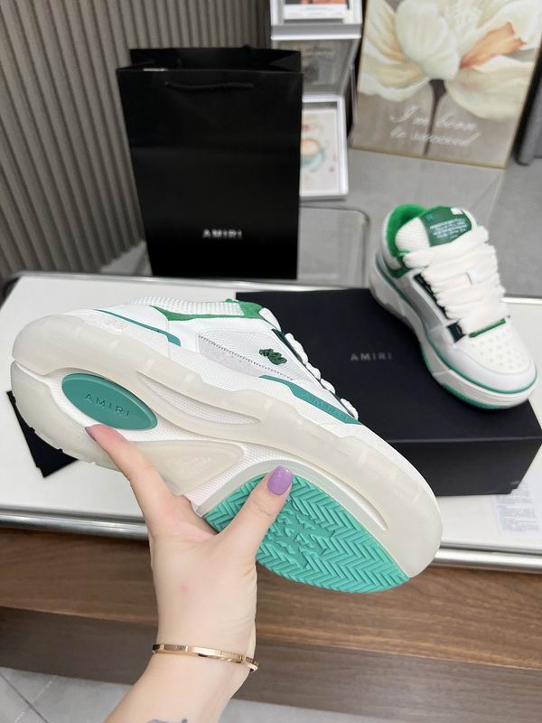 AMIRI Low-Top Sneakers | White & Emerald Green