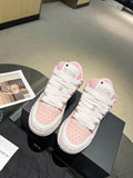AMIRI Low-Top Sneakers | White & Pastel Pink
