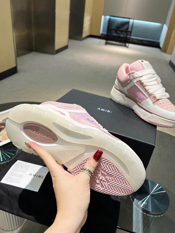 AMIRI Low-Top Sneakers | White & Pastel Pink