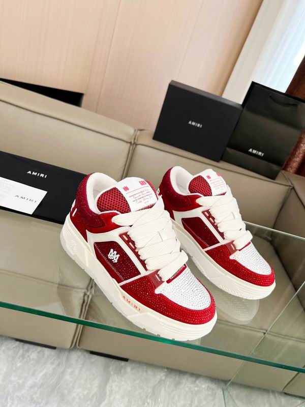 AMIRI Embellished Low-Top Sneakers | Red & White