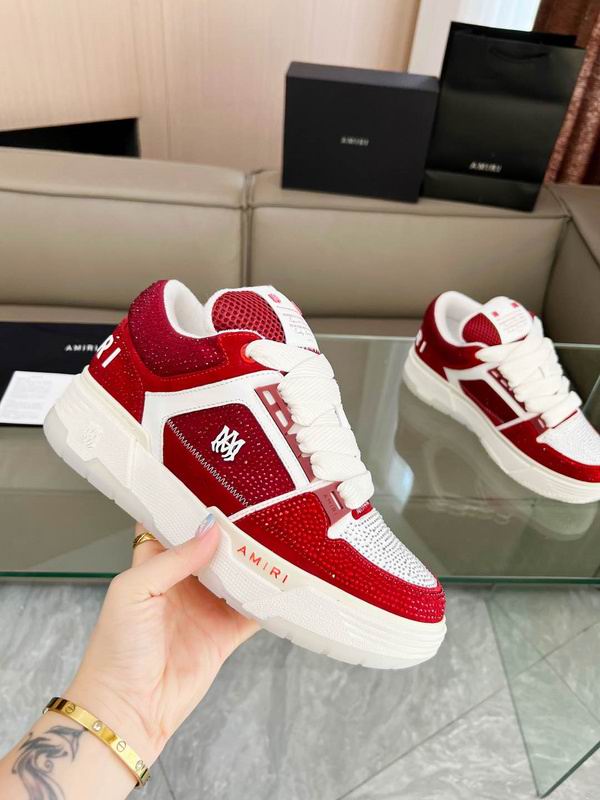 AMIRI Embellished Low-Top Sneakers | Red & White
