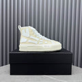 AMIRI Skeleton High-Top Sneakers - Cream & White