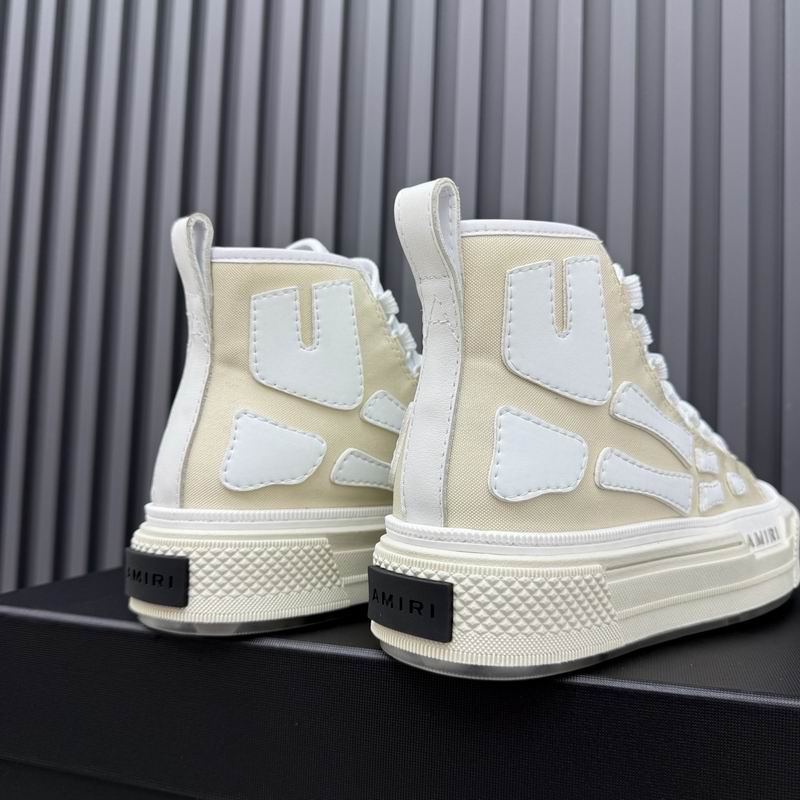 AMIRI Skeleton High-Top Sneakers - Cream & White