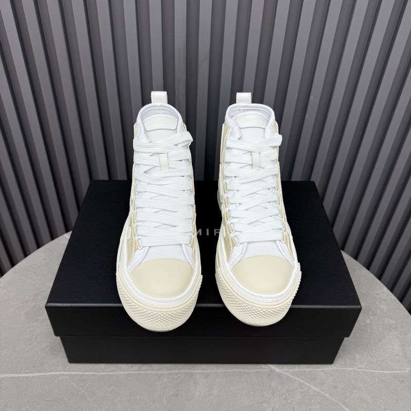 AMIRI Skeleton High-Top Sneakers - Cream & White
