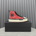 AMIRI Bandana Print High-Top Sneakers - Red & Black