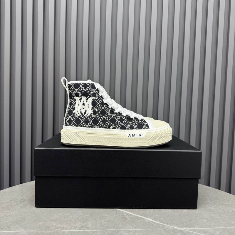 AMIRI Patterned High-Top Sneakers - Black & White