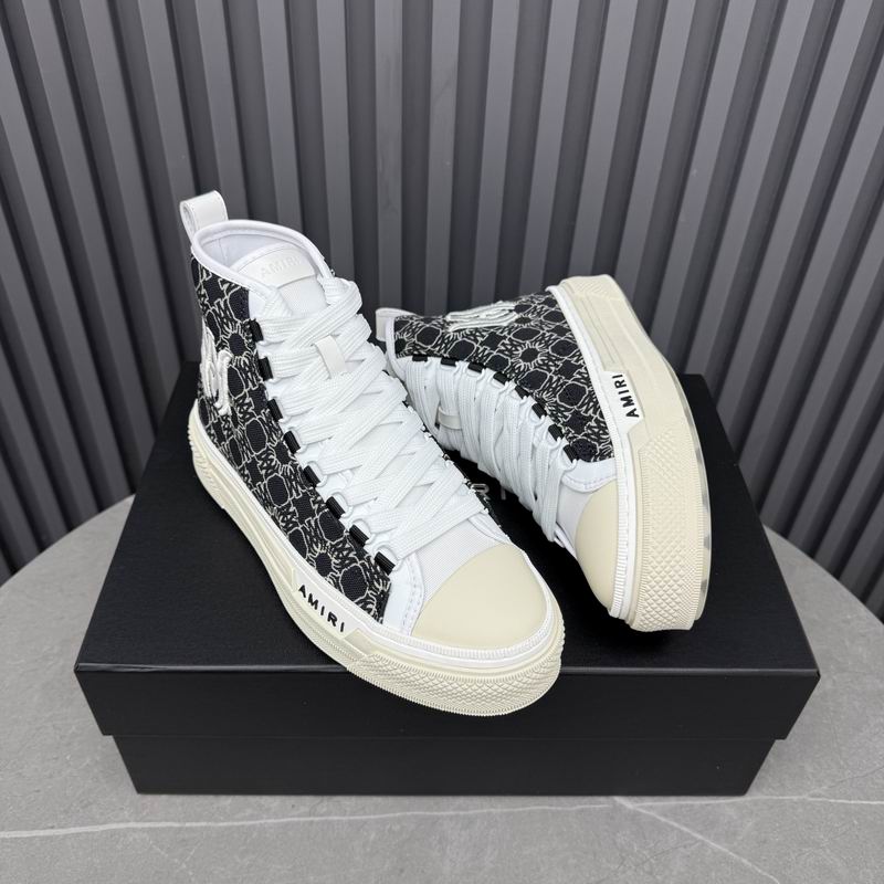 AMIRI Patterned High-Top Sneakers - Black & White