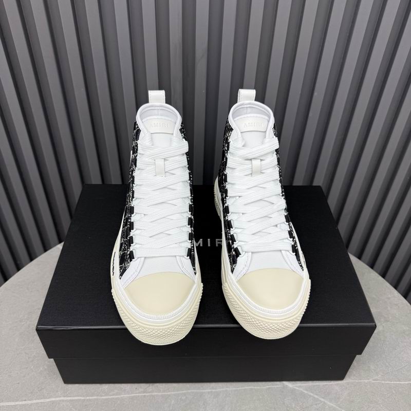 AMIRI Patterned High-Top Sneakers - Black & White