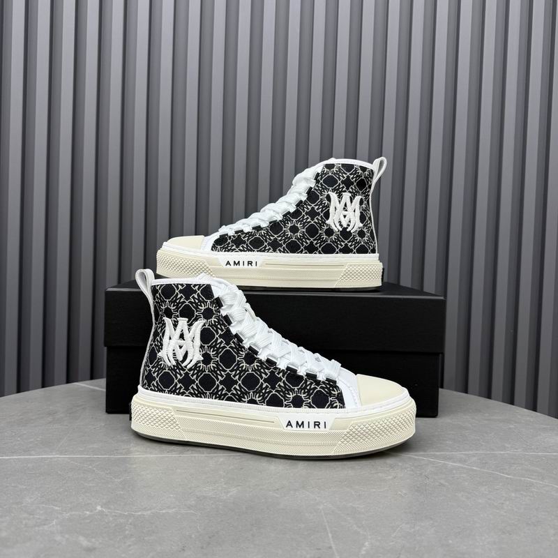 AMIRI Patterned High-Top Sneakers - Black & White