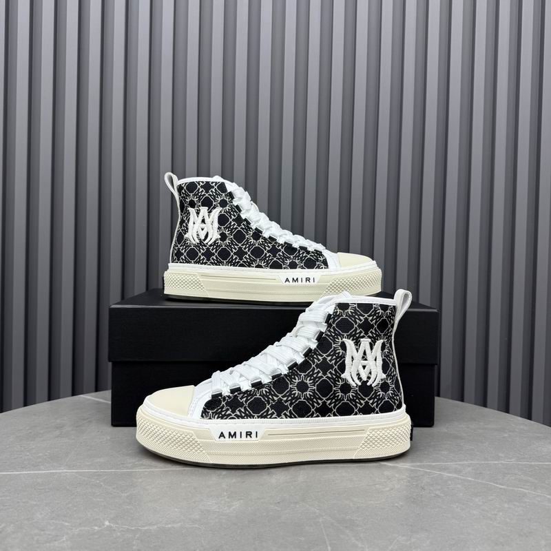 AMIRI Patterned High-Top Sneakers - Black & White