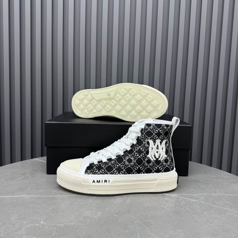 AMIRI Patterned High-Top Sneakers - Black & White