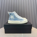 AMIRI Bandana Print High-Top Sneakers - Light Blue & White