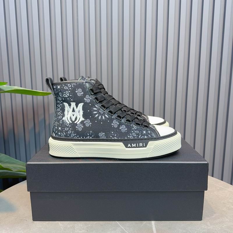 AMIRI Bandana Print High-Top Sneakers - Black & White