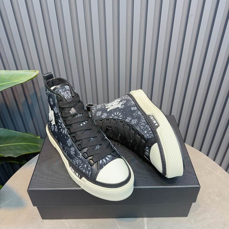 AMIRI Bandana Print High-Top Sneakers - Black & White
