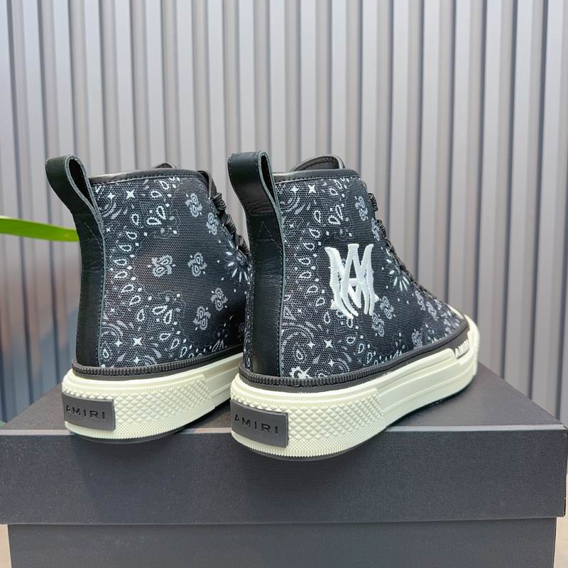 AMIRI Bandana Print High-Top Sneakers - Black & White