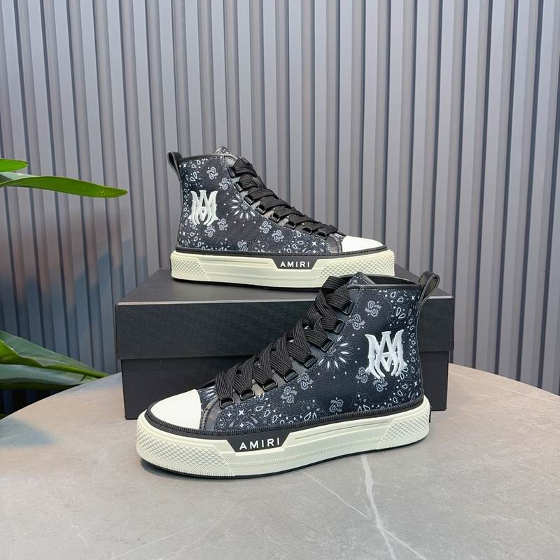 AMIRI Bandana Print High-Top Sneakers - Black & White