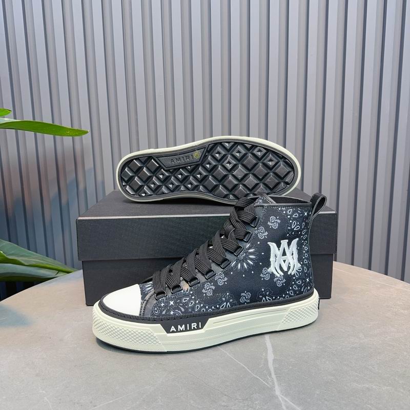 AMIRI Bandana Print High-Top Sneakers - Black & White