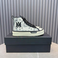 AMIRI Bandana Print High-Top Sneakers - White & Black