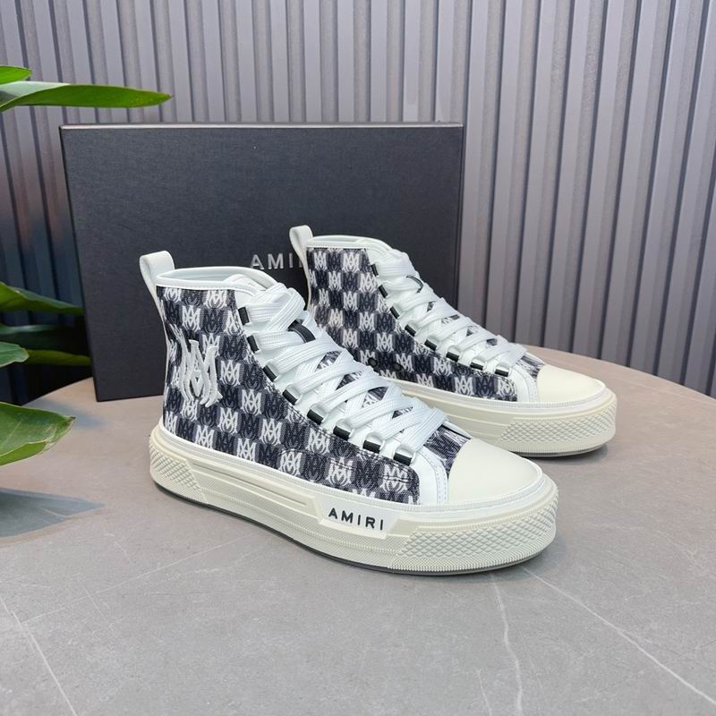 AMIRI Monogram High-Top Sneakers - Black & White