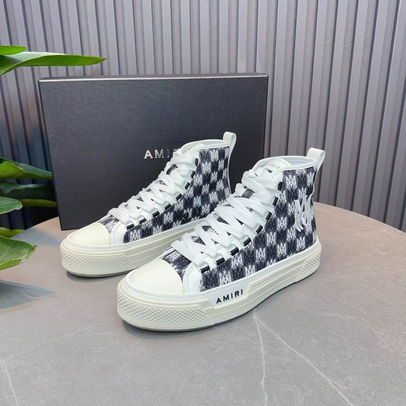 AMIRI Monogram High-Top Sneakers - Black & White