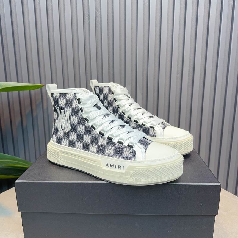 AMIRI Monogram High-Top Sneakers - Black & White