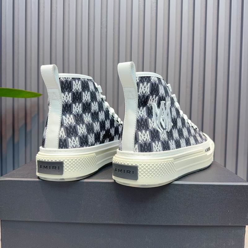 AMIRI Monogram High-Top Sneakers - Black & White