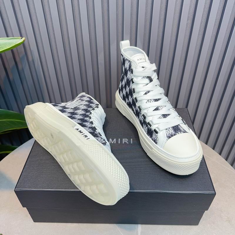 AMIRI Monogram High-Top Sneakers - Black & White