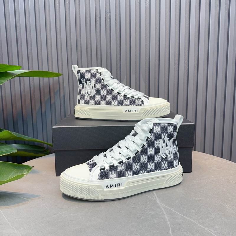 AMIRI Monogram High-Top Sneakers - Black & White