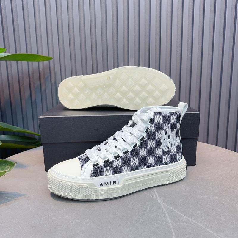 AMIRI Monogram High-Top Sneakers - Black & White