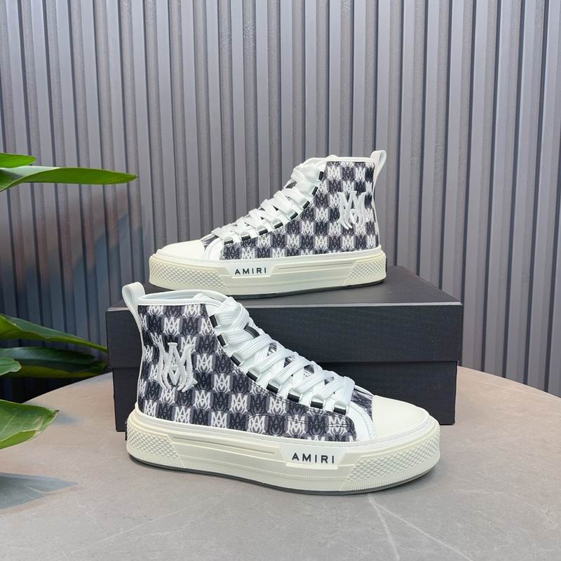 AMIRI Monogram High-Top Sneakers - Black & White