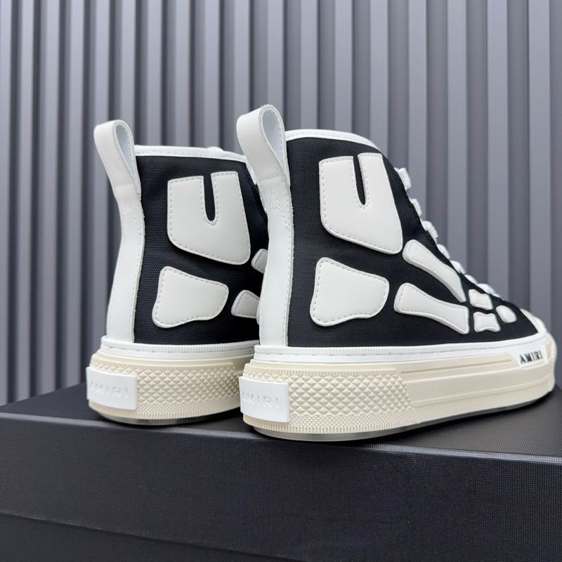 AMIRI Skeleton High-Top Sneakers - Black & White