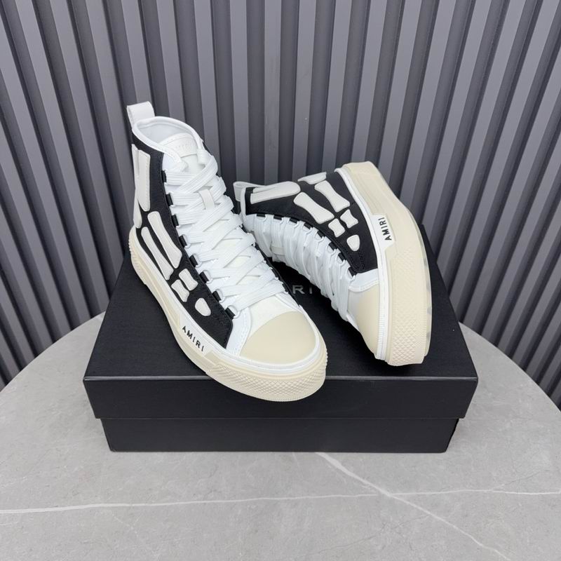 AMIRI Skeleton High-Top Sneakers - Black & White