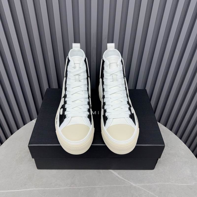 AMIRI Skeleton High-Top Sneakers - Black & White