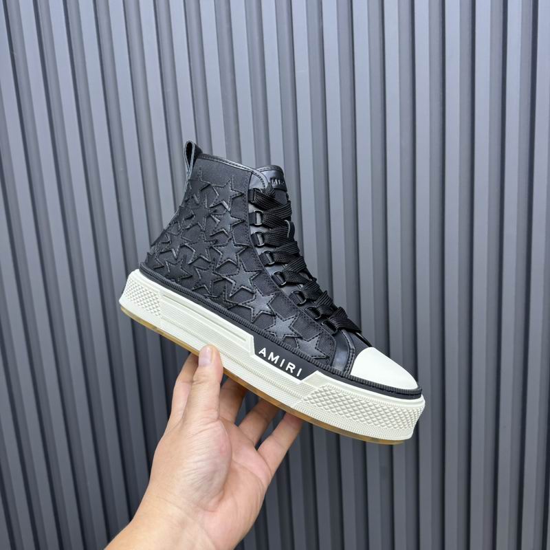 AMIRI Tonal Star High-Top Sneakers - Black