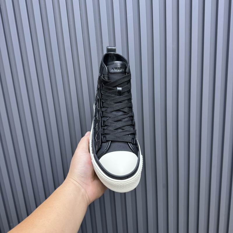 AMIRI Tonal Star High-Top Sneakers - Black