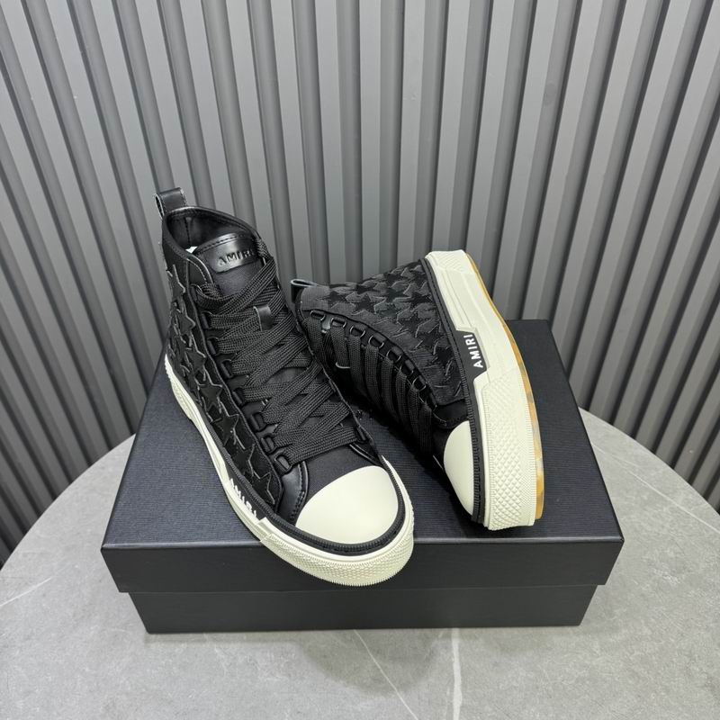 AMIRI Tonal Star High-Top Sneakers - Black
