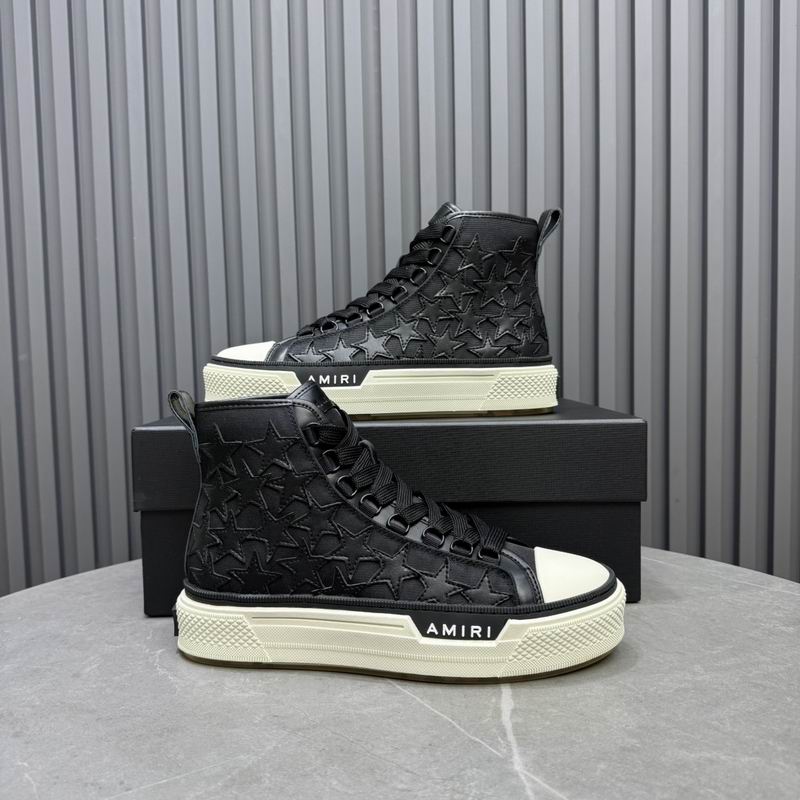 AMIRI Tonal Star High-Top Sneakers - Black