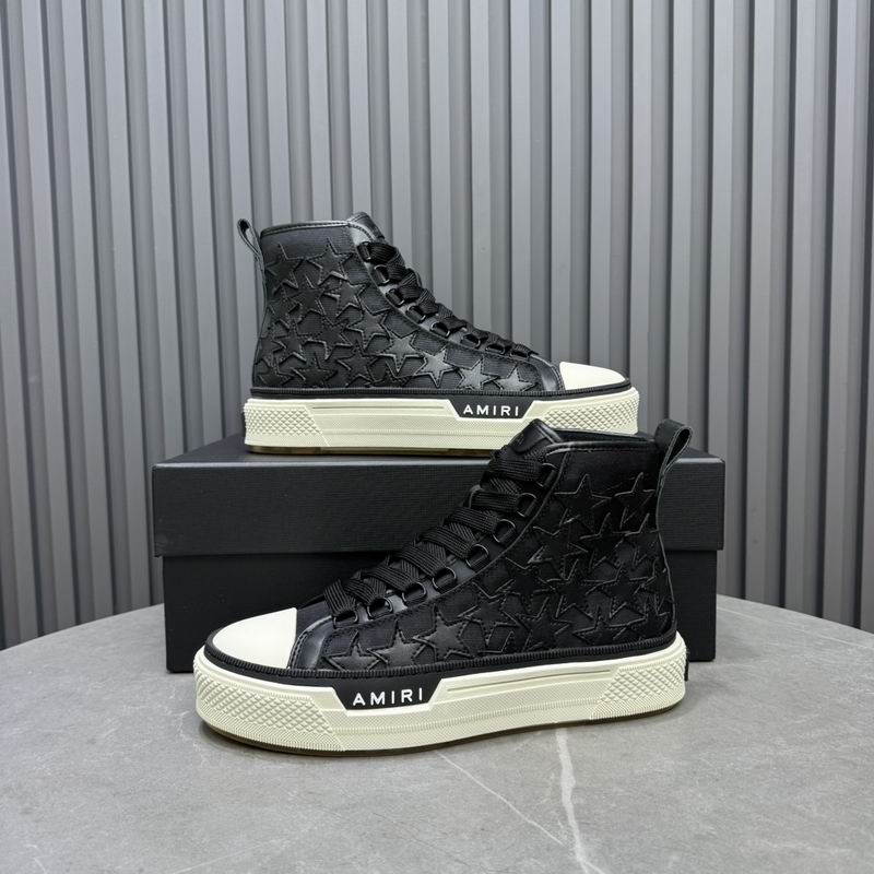 AMIRI Tonal Star High-Top Sneakers - Black