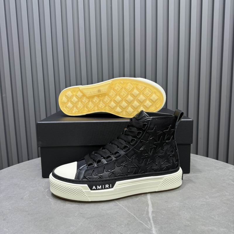 AMIRI Tonal Star High-Top Sneakers - Black
