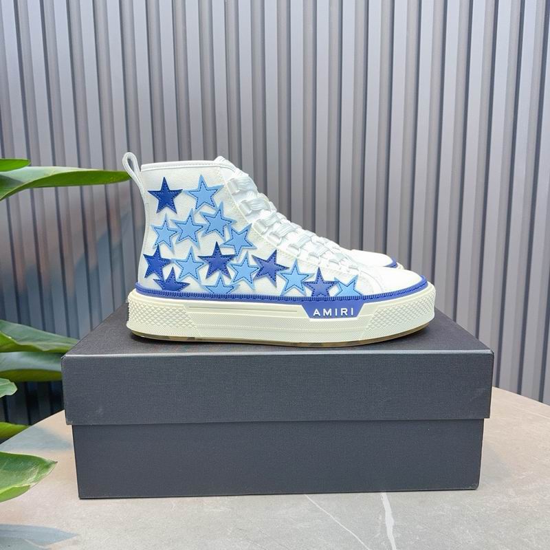AMIRI Star High-Top Sneakers - Blue & White