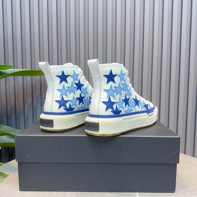 AMIRI Star High-Top Sneakers - Blue & White