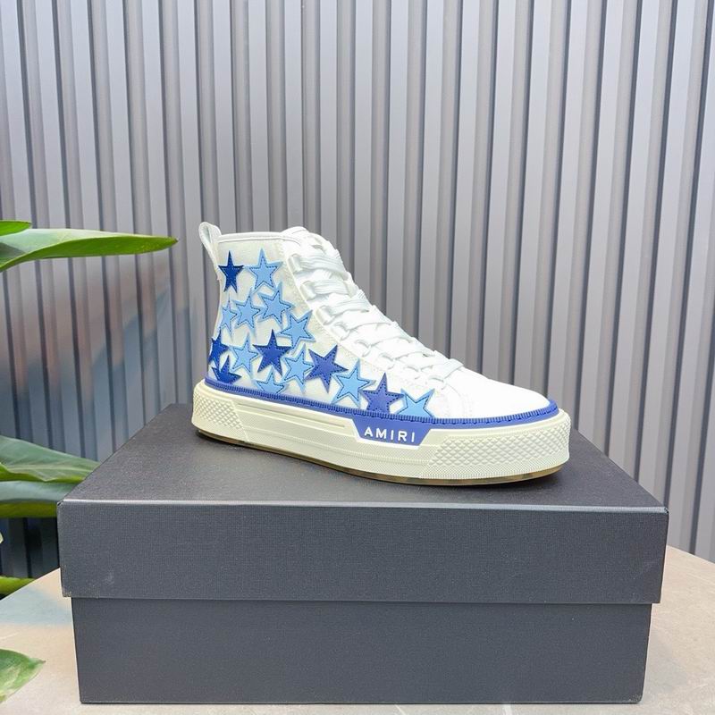 AMIRI Star High-Top Sneakers - Blue & White