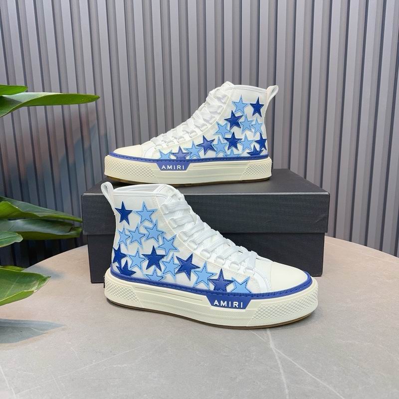 AMIRI Star High-Top Sneakers - Blue & White