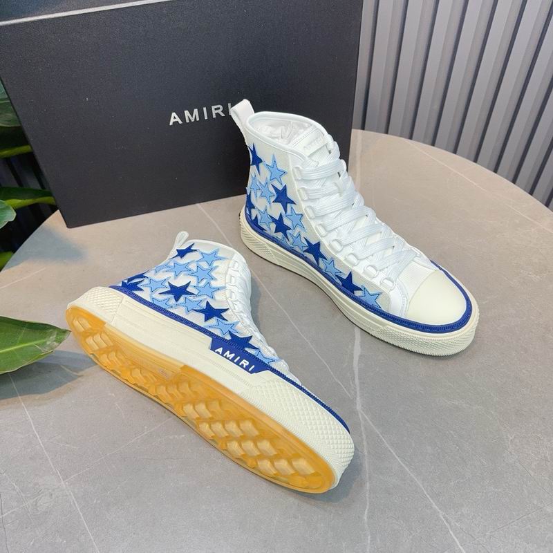 AMIRI Star High-Top Sneakers - Blue & White